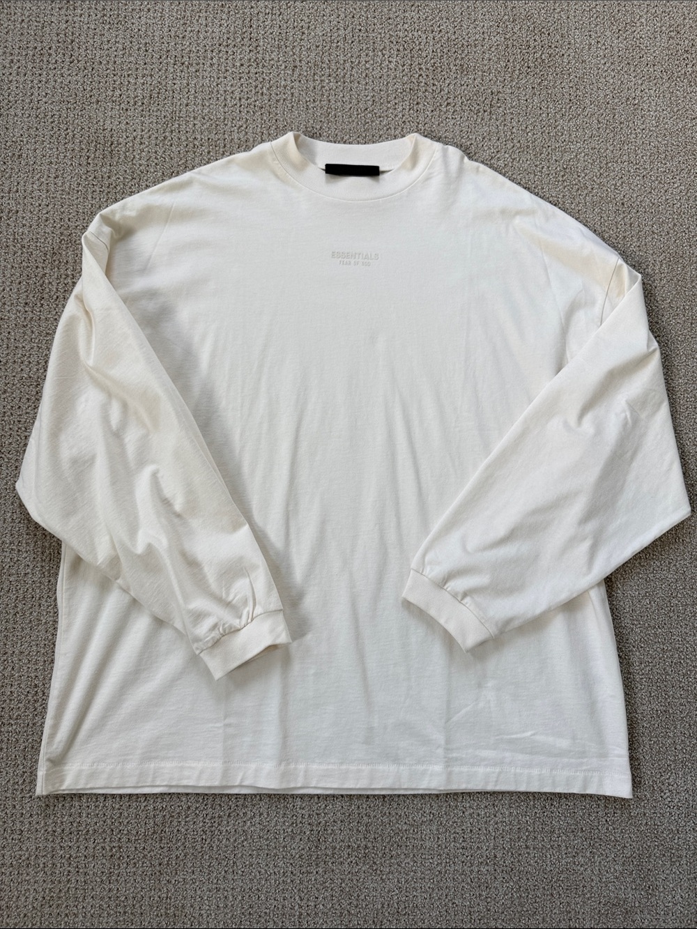 Essentials Men's Long Sleeve Crewneck Shirt - White